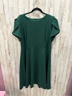 calvin klein short sleeve fit & flare midi dress Short Sleeve Flare Skirt Midi Dress
